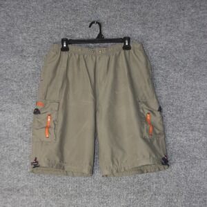 OTB Cargo Shorts Boys XL 18 Gray Green Techwear Gorpcore Utility Skate